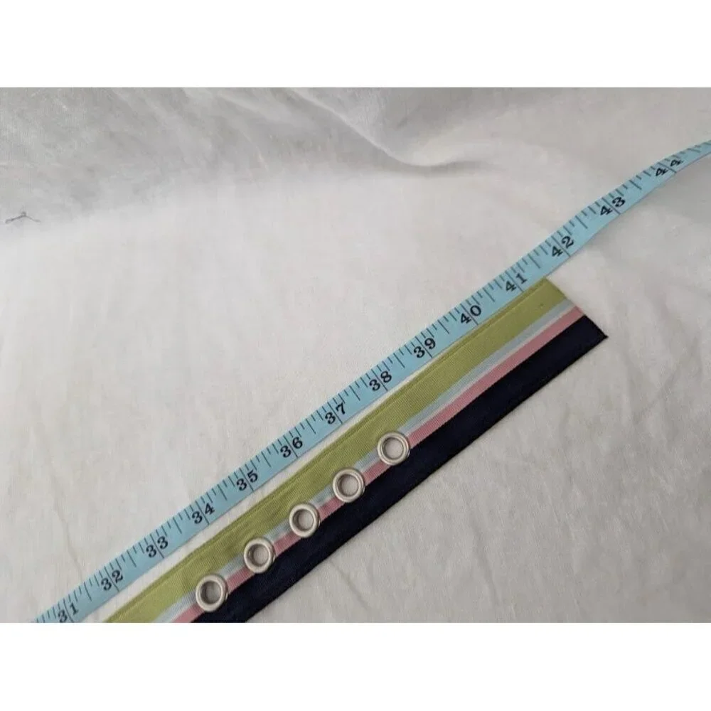 American Eagle Y2K ribbon belt, women's size medium, blue, green, pink 38